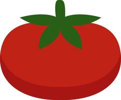 Red tomato, illustration, vector on a white background.