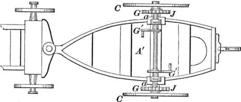 Lock Mechanism, vintage illustration. vector