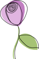 Einfachheit Blume Freihand kontinuierliche Strichzeichnung png