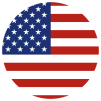 icono redondo de la bandera de los estados unidos. bandera estadounidense png