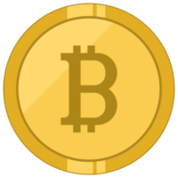 icono de bitcoin de diseño plano png