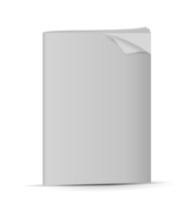 Blank book cover over png