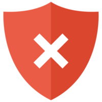 Cancel mark shield icon png