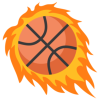 icône de basket-ball de feu png