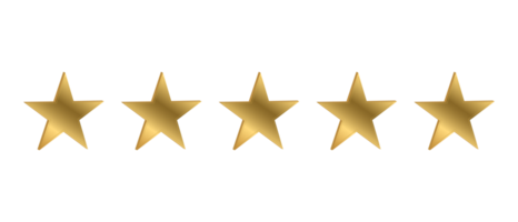 ícone de avaliação de cinco estrelas png