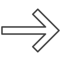 outline arrow icon png