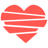 icono de corte de corazón rojo png