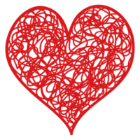 icono de corazón dibujado a mano png