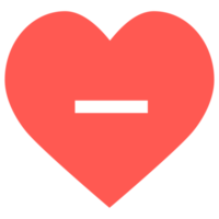 ícone de coração negativo png