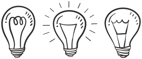 Hand drawn light bulb png