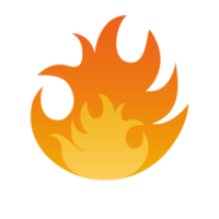 icône de flamme de feu au design plat png