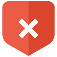 Cancel mark shield icon png