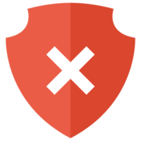 Cancel mark shield icon png