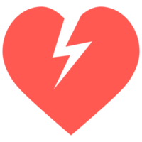 ícone de coração relâmpago png