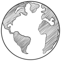 Earth hand drawn png