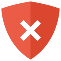 Cancel mark shield icon png