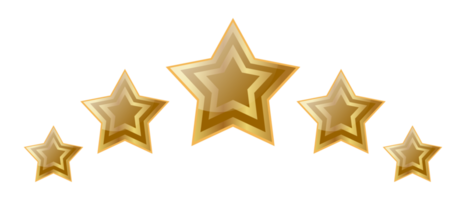 Five stars rating icon png