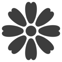 svart blomma ikon png