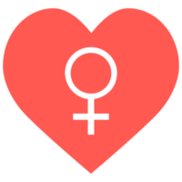 icono de corazón femenino png