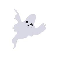 silueta abstracta de cara de fantasma de halloween para diseño de celebración vector