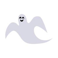 silueta abstracta de cara de fantasma de halloween para diseño de celebración vector