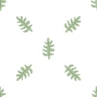 Green leafs seamless pattern. Vector hand drawn botanical illustration. Pretty scandi style for fabric, textile, wallpaper. Digital paper in white background