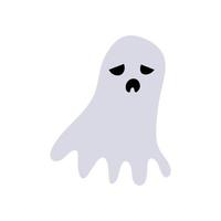 silueta abstracta de cara de fantasma de halloween para diseño de celebración vector