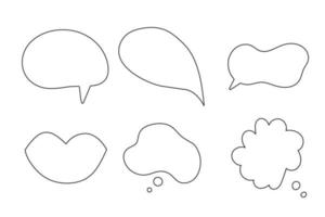 Empty speech bubble big set. Online chat clouds vector isolated on white background. Infographic elements for your design. Stock Vector Illustration