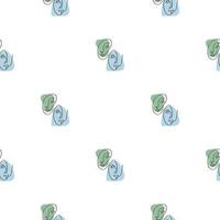 Surreal Faces One Line Seamless Pattern . Abstract Minimalistic Art design for print, cover, wallpaper, Minimal and natural wall art. Vector illustration on white background.