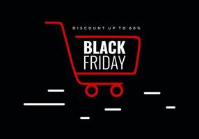 Black friday background celebrated on november 25. vector