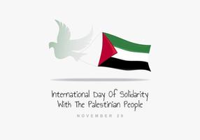 día internacional de solidaridad con el pueblo palestino vector