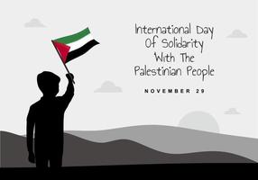 día internacional de solidaridad con el pueblo palestino vector