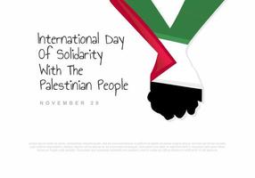 día internacional de solidaridad con el pueblo palestino. vector