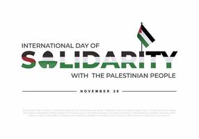 International day of solidarity with palestinian people vector