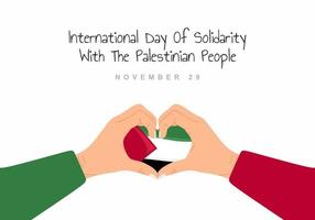 día internacional de solidaridad con el pueblo palestino vector