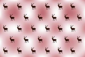 Christmas pattern on white and pink background with deer. Vector image. Package design.