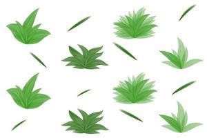 Green leaves pattern. The concept of ecology, environmental protection, healthy lifestyle. Vector image.