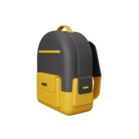 3d rendering school bag isolated useful for education, learning, knowledge, school and class design png