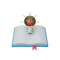 3d tolkning innovation bok isolerat användbar för utbildning, inlärning, kunskap, skola och klass png
