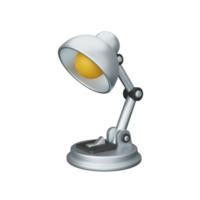 3d rendering desk lamp isolated useful for education, technology, learning, school and class design png