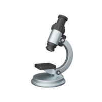 3d rendering microscope isolated useful for education, technology, learning, knowledge and school