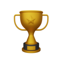 3d rendering trophy isolated useful for education, learning, knowledge, school and class design png