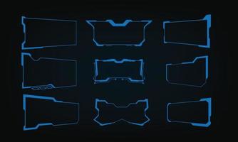 Set of Sci Fi Modern User Interface Elements. Futuristic Abstract HUD. Good for game UI. Vector Illustration EPS10