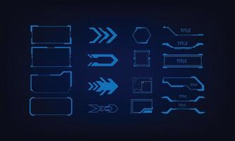 Set of Sci Fi Modern User Interface Elements. Futuristic Abstract HUD. Good for game UI. Vector Illustration EPS10