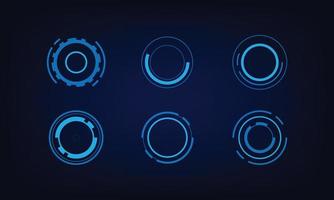 WebCircle HUD elements for UI, UX, GUI, FUI. Set abstract digital circular shapes. Set of Sci Fi Modern User Interface Elements. vector illustration