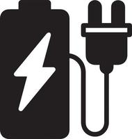 Battery charging charge indicator icon vector