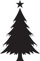 Christmas trees background. Isolated christmas tree icon with star. vector