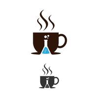 Coffee labs negative space image logo vector