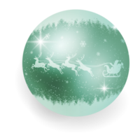 boule de noël vert métallisé. png