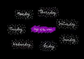 Days of the week are marked with letters. vector